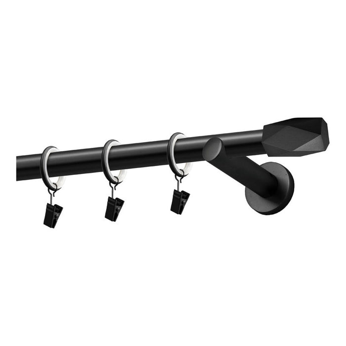 METAL CORNICE GARDINIA HEX 160 CM. BLACK