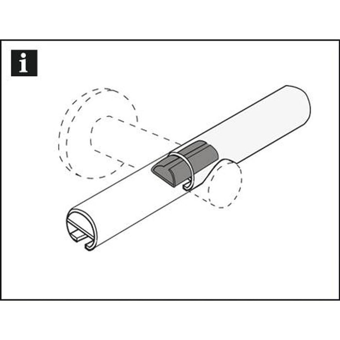 ACCESSORY CONNECTION FOR ROD 16 MM. GARDINIA FOR MEMPHIS WITH PROFILE