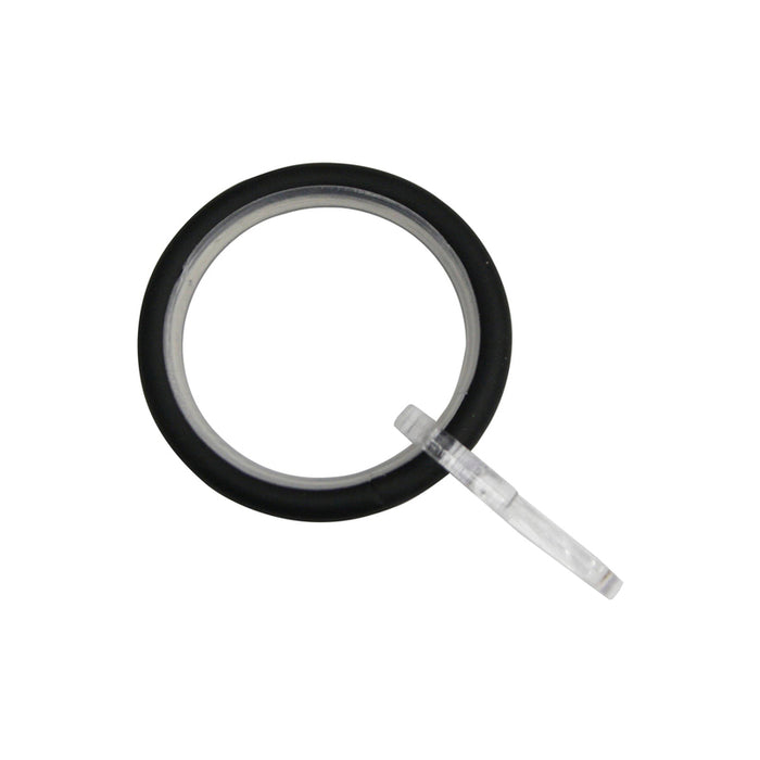 ACCESSORY RINGS WITH INSERT GARDINIA 25 MM BLACK MAT 10 PCS.