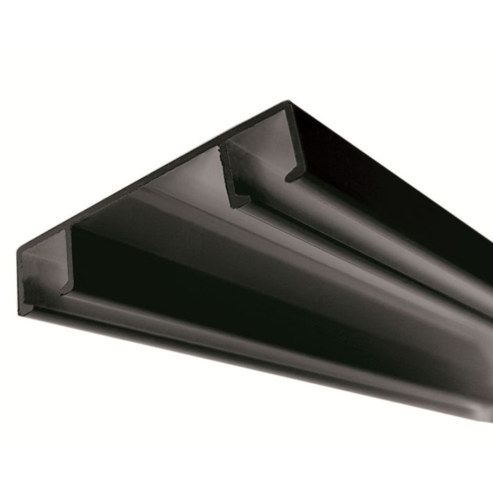 DOUBLE-CHANNEL ALUMINUM CORNICE GARDINIA SANSA 250 CM. BLACK