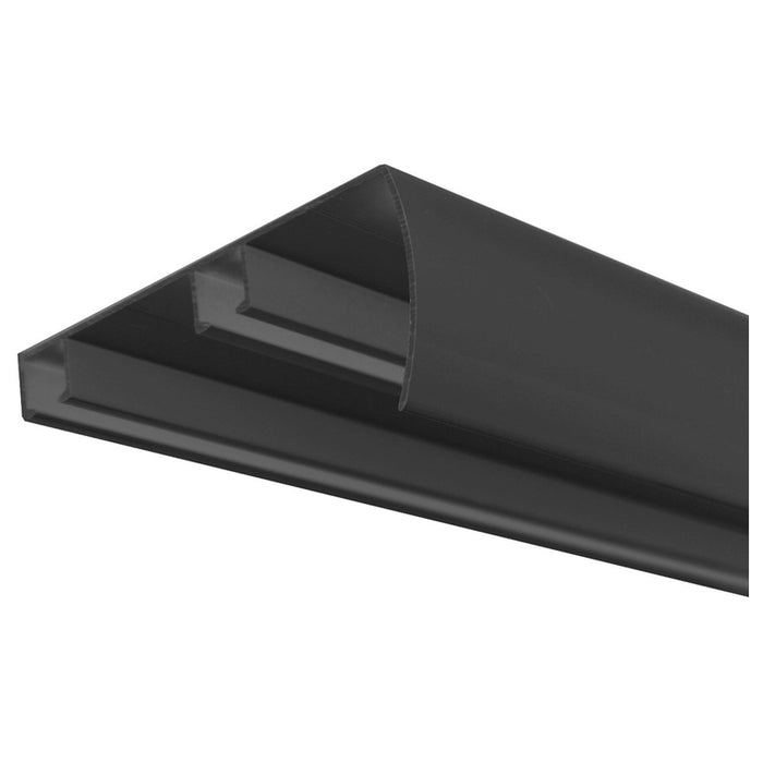 TWO-CHANNEL ALUMINUM CORNICE GARDINIA OLEA 200 CM BLACK