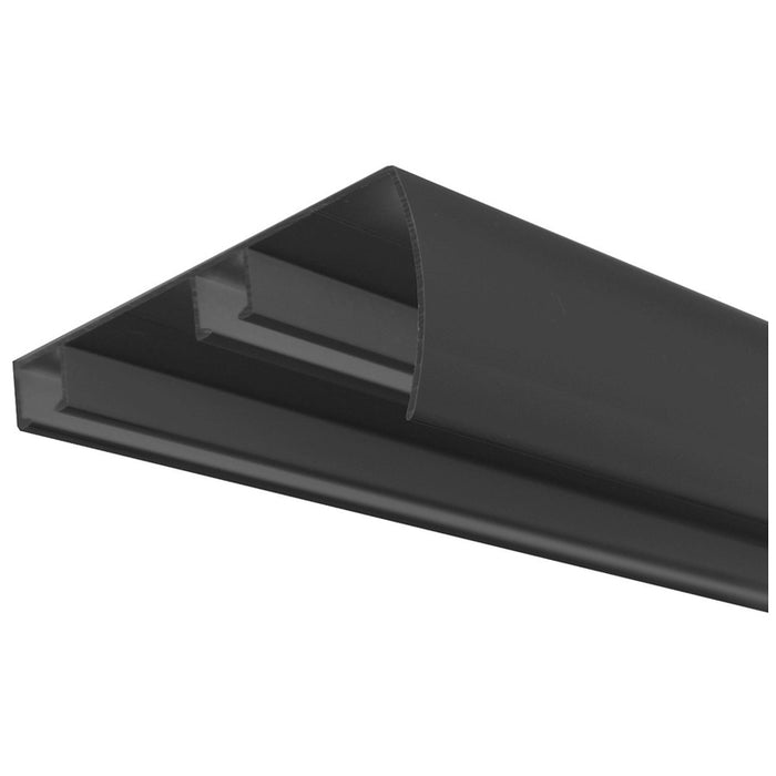 TWO-CHANNEL ALUMINUM CORNICE GARDINIA OLEA 250 CM BLACK