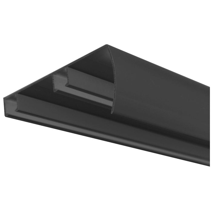 TWO-CHANNEL ALUMINUM CORNER GARDINIA OLEA 350 CM BLACK