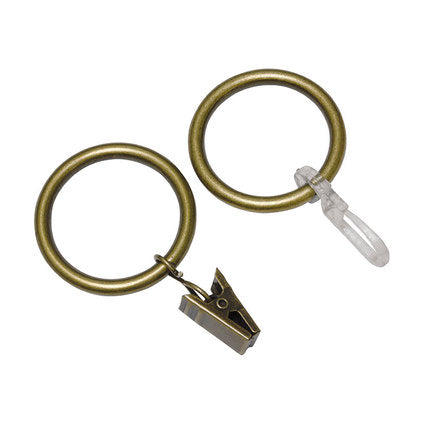 ACCESSORY RING WITH HOOK GARDINIA EUROPE BRASS ANTIQUE 10 PCS.