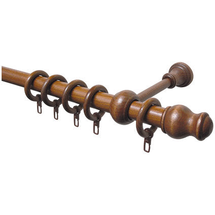 WOODEN CORNICE GARDINIA LUGANO 200 CM. WALNUT