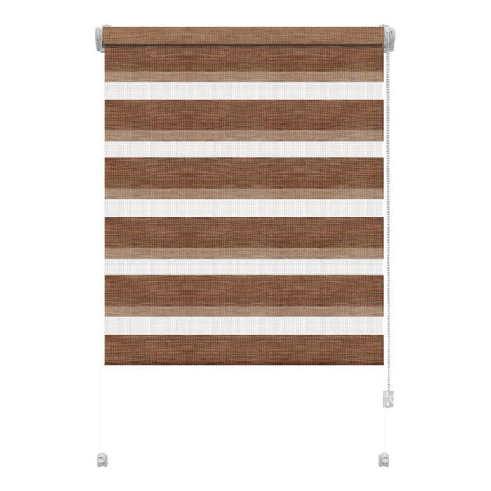 PREMIUM DOUBLE ROLL BLIND GARDINIA 68X215 CM. NATURE BROWN
