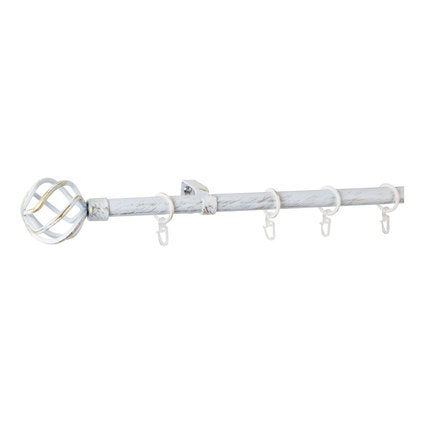 EXTENDABLE CORNICE GARDINIA SVANNA 110-200 CM. WHITE-GOLD