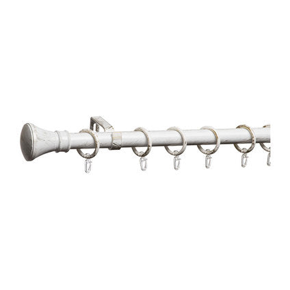 EXTENDABLE METAL CORNICE GARDINIA TIARA 190-340 CM. WHITE-GOLD