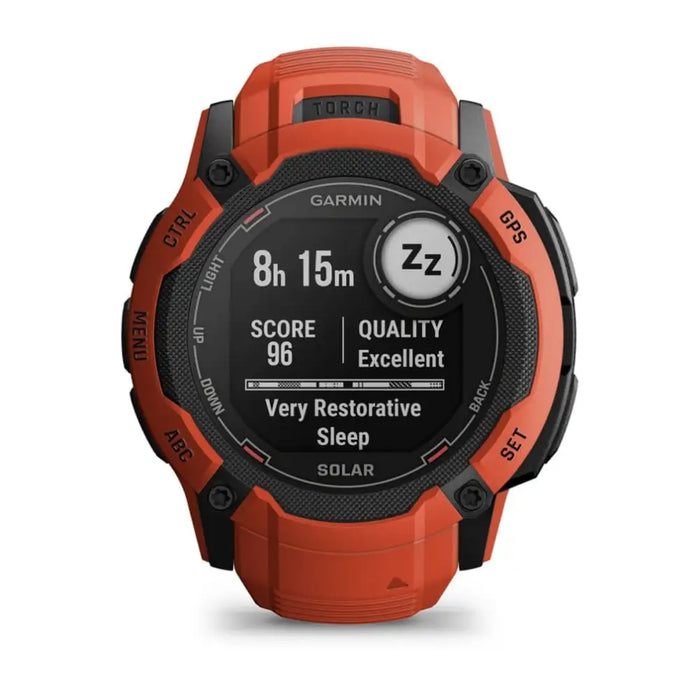 Garmin Instinct 2X Solar 2.79 cm (1.1’’) MIP 50 mm Digital 176 x 176 pixels Touchscreen Red GPS (satellite) - Sports