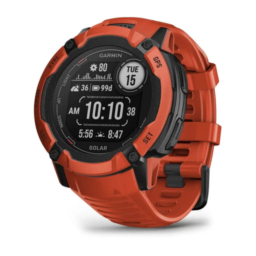 Garmin Instinct 2X Solar 2.79 cm (1.1’’) MIP 50 mm Digital 176 x 176 pixels Touchscreen Red GPS (satellite) - Sports