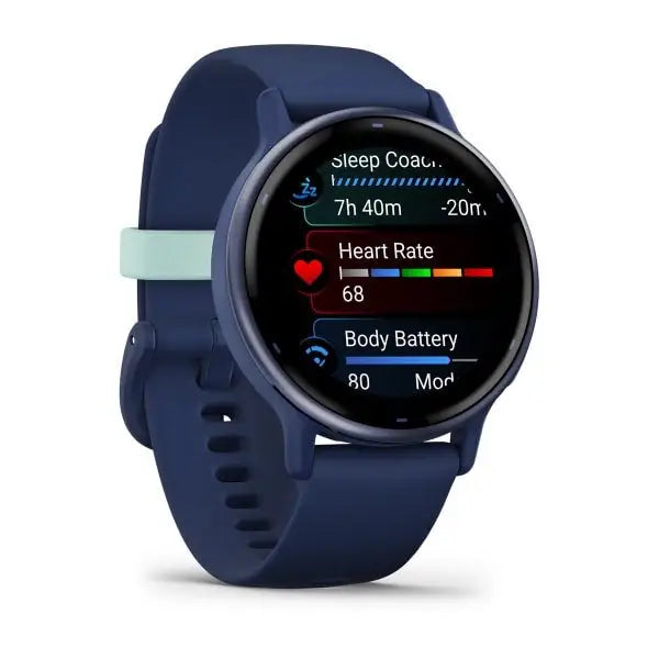 Garmin Vivoactive 5 3.05 cm (1.2’’) AMOLED 42 mm Digital 390 x 390 pixels Touchscreen Blue Wi-Fi GPS (satellite)