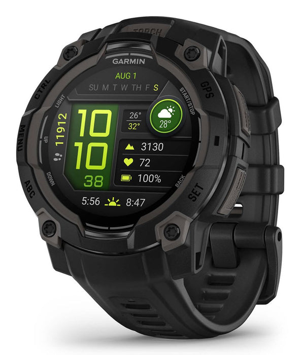 Garmin Instinct 3 AMOLED 3.05 cm (1.2") 45 mm Digital 390 x 390 pixels Touchscreen Black GPS (satellite)