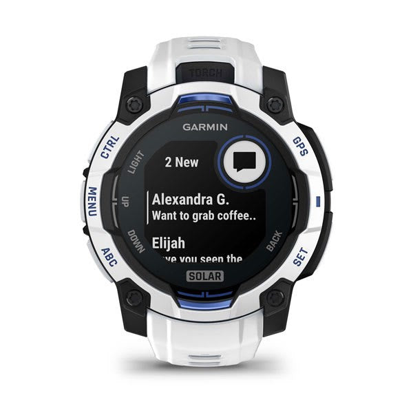 Garmin Instinct 3 Solar watch, 45mm, white