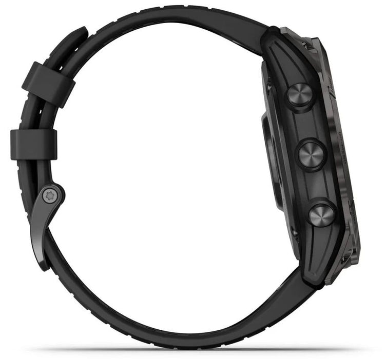 Garmin Fenix 7X Pro Solar Smart Watch 51mm, GPS, Black with Black Silicone Band EU
