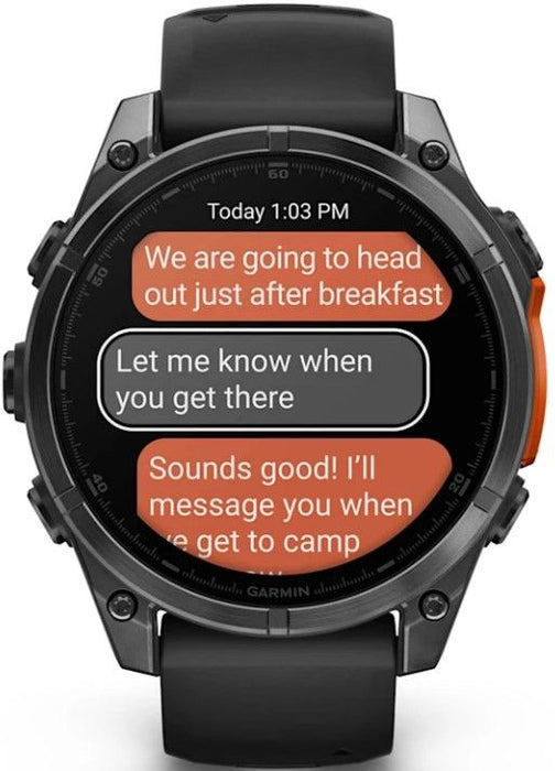 Garmin Fenix 8 47mm, GPS, Silicon Black Band Black EU