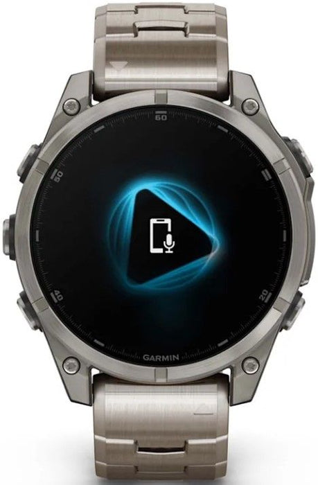 Garmin Fenix 8 3.56 cm (1.4") AMOLED 47 mm Digital 454 x 454 pixels Touchscreen Titanium Wi-Fi GPS (satellite)