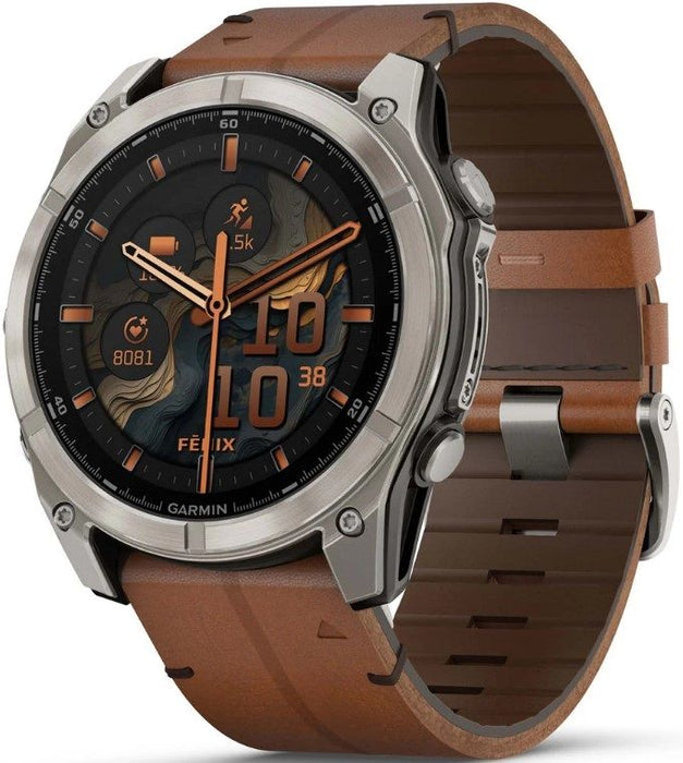 Garmin Fenix 8 3.56 cm (1.4") AMOLED 51 mm Digital 454 x 454 pixels Touchscreen Titanium Wi-Fi GPS (satellite)