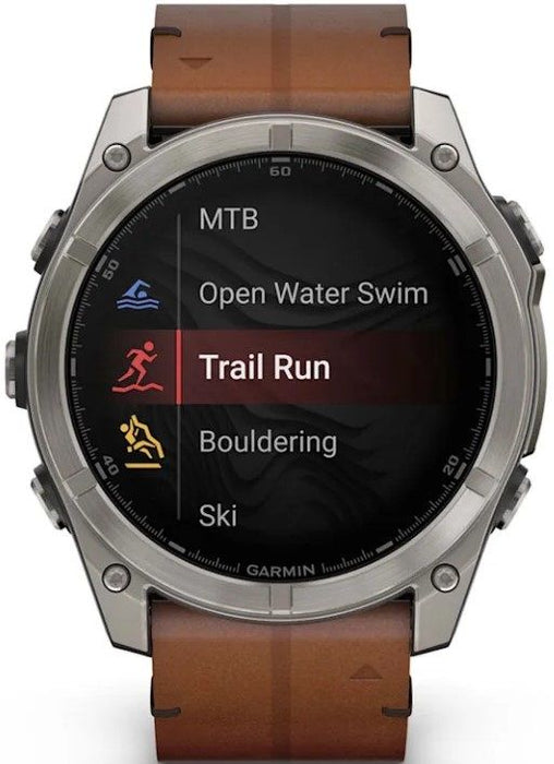 Garmin Fenix 8 3.56 cm (1.4") AMOLED 51 mm Digital 454 x 454 pixels Touchscreen Titanium Wi-Fi GPS (satellite)