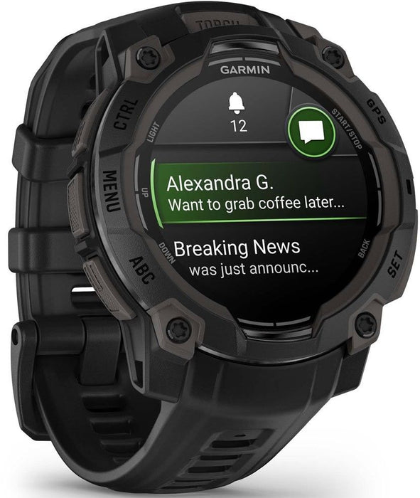 Garmin Instinct 3 AMOLED 3.05 cm (1.2") 45 mm Digital 390 x 390 pixels Touchscreen Black GPS (satellite)