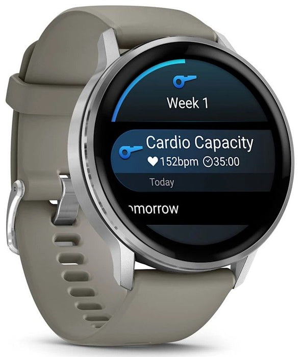 Garmin Venu 4 3.56 cm (1.4") AMOLED 45 mm Digital 454 x 454 pixels Touchscreen Silver Wi-Fi GPS (satellite)
