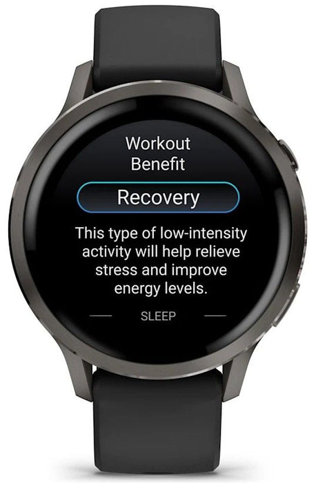 Garmin Venu 4 Smart Watch 41mm, GPS, Black with Dark Gray Silicone Band EU