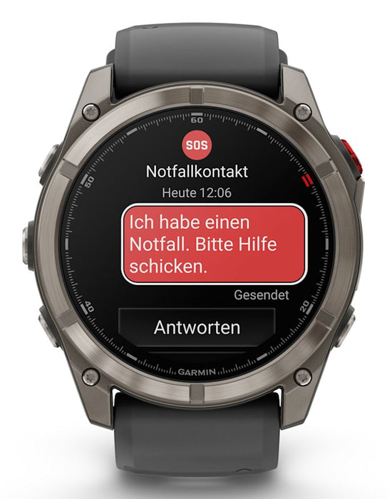 Garmin fēnix 8 Pro 3.56 cm (1.4") AMOLED 51 mm Digital 454 x 454 pixels Touchscreen Graphite, Titanium Wi-Fi GPS (satellite)