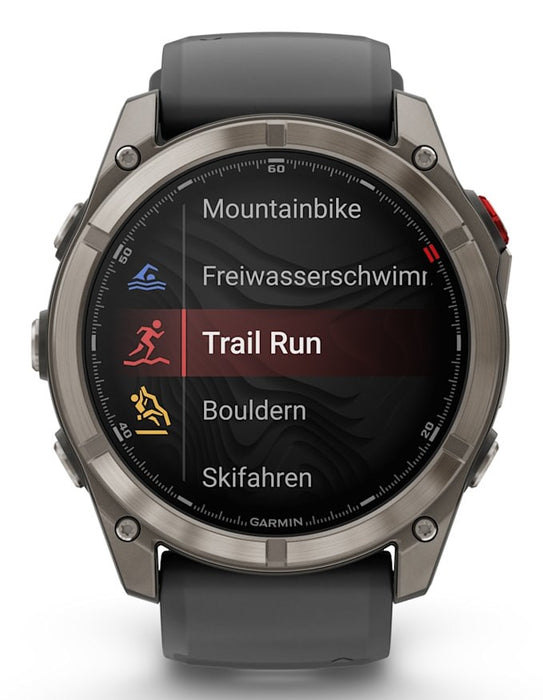 Garmin fēnix 8 Pro 3.56 cm (1.4") AMOLED 51 mm Digital 454 x 454 pixels Touchscreen Graphite, Titanium Wi-Fi GPS (satellite)