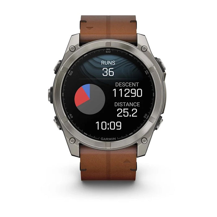 Garmin Fenix 8 3.56 cm (1.4") AMOLED 51 mm Digital 454 x 454 pixels Touchscreen Titanium Wi-Fi GPS (satellite)