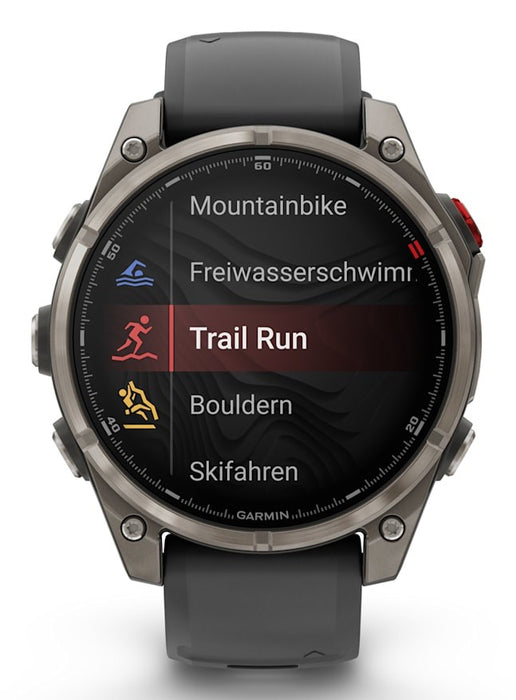 Garmin fēnix 8 Pro 3.56 cm (1.4") AMOLED 47 mm Digital 454 x 454 pixels Touchscreen Graphite, Titanium Wi-Fi GPS (satellite)
