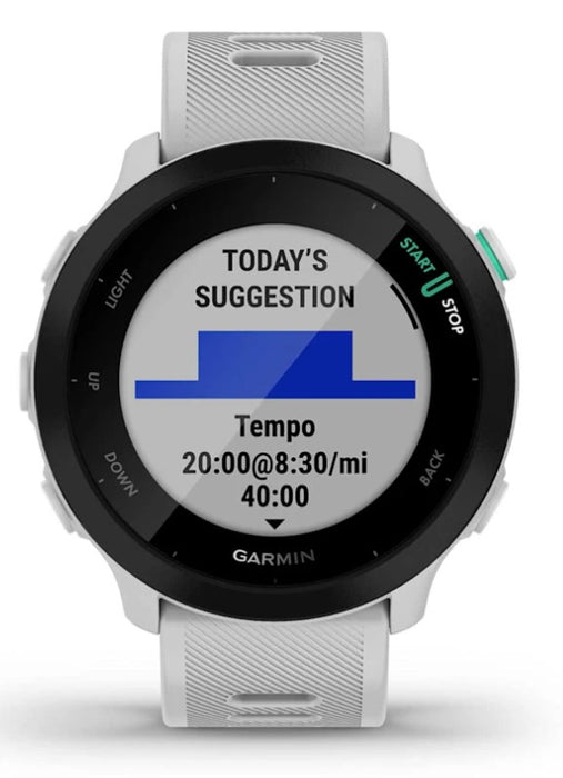 Garmin Forerunner 55 2.64 cm (1.04") MIP 42 mm Digital 208 x 208 pixels White GPS (satellite)