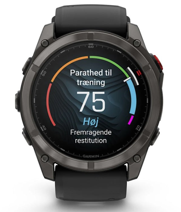 Garmin fēnix 8 Pro 3.56 cm (1.4") AMOLED 51 mm Digital 454 x 454 pixels Touchscreen Black, Grey, Titanium Wi-Fi GPS (satellite)