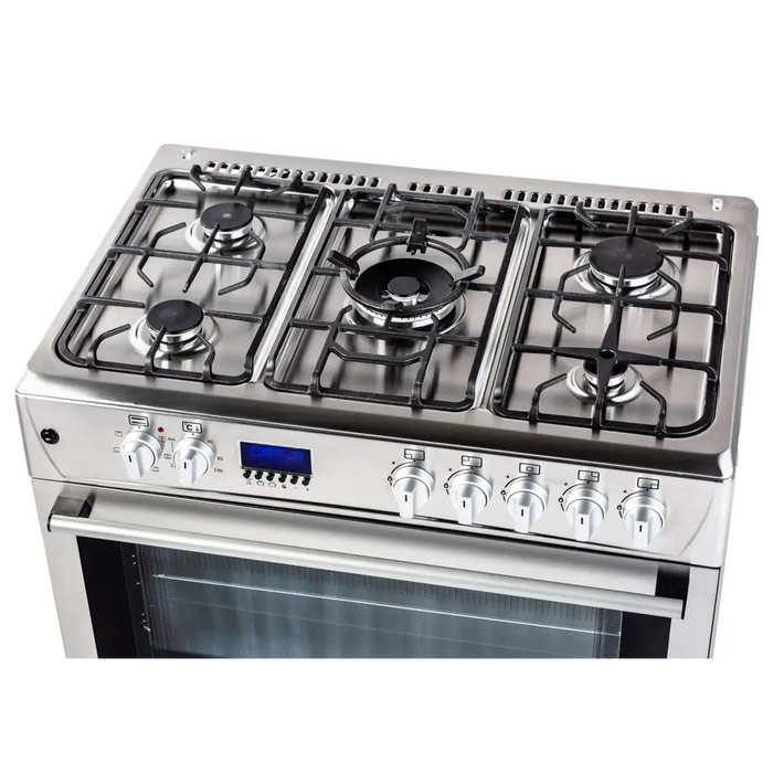 Gas-electric Cooker Ravanson KWGE-K90 Cheff Modern (silver) - Free-standing kitchensAGD-KWS<<<Home Appliance
