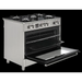 Gas-electric Cooker Ravanson KWGE-K90 Cheff Modern (silver) - Free-standing kitchensAGD-KWS<<<Home Appliance