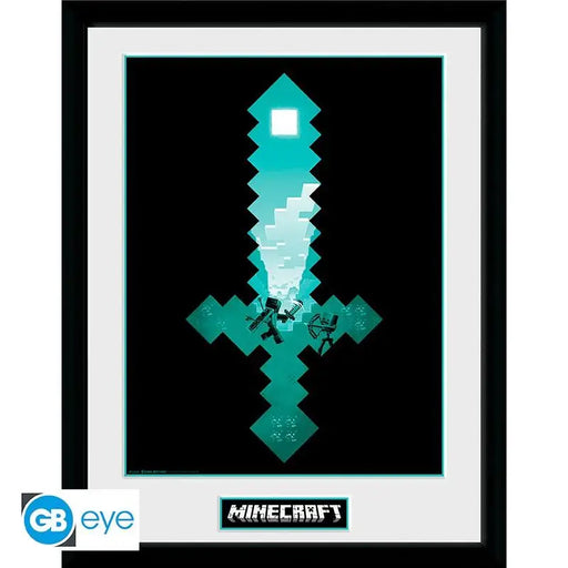 GBEYE MINECRAFT - Framed print ’Diamond Sword’ (30x40) - Фигурки<<<Геймърска периферия<<<ValiAPI