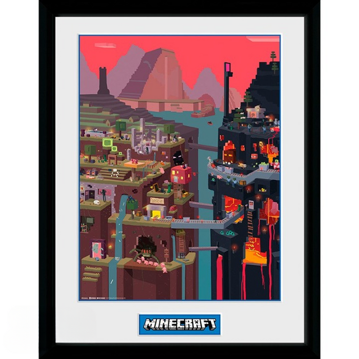 GBEYE MINECRAFT - Framed print "World" (30x40)