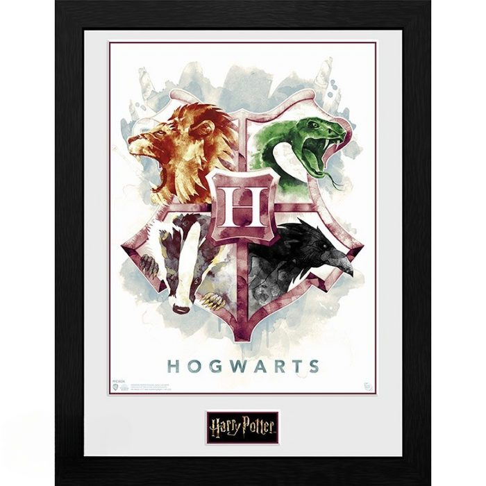GBEYE HARRY POTTER - Framed print "Hogwarts Water Color" (30x40)