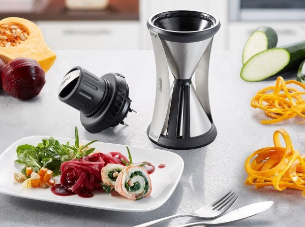 GEFU SPIRELLI XL slicer Manual Black, Stainless steel Plastic, Stainless steel