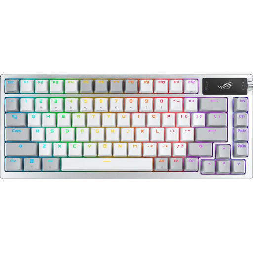Геймърска безжична Клавиатура ASUS ROG Azoth - Moonlight White - Гейминг мишки и клавиатури<<<Аксесоари за