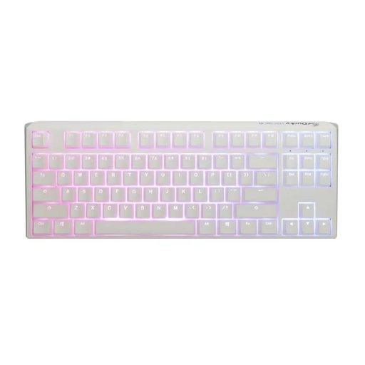 Геймърскa механична клавиатура Ducky One 3 Pure White TKL Hotswap Cherry MX Silent Red RGB PBT Keycaps - Геймърски