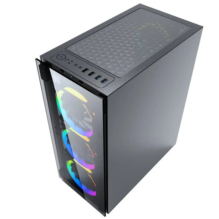 Gembird CCC-FC-1500RGB computer case Midi Tower Black Transparent - Computer casesOBU-OBU<<<CasesOBU<<<ActionPL