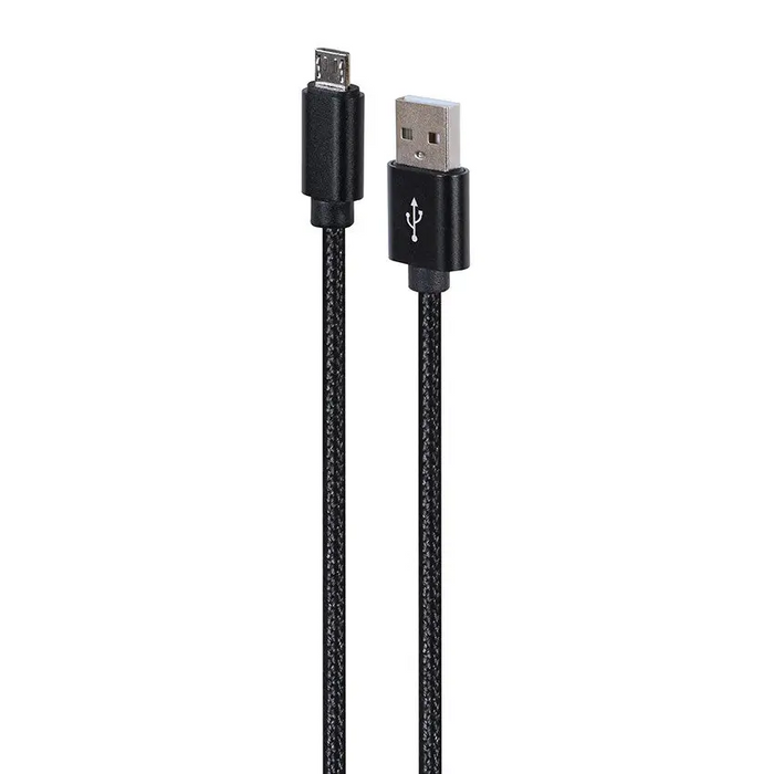 Gembird CCDB-mUSB2B-AMBM-6 Cotton braided Micro-USB cable with metal connectors 1.8 m black - USB