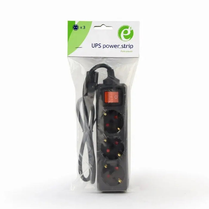 Gembird EG-PSU3-01 power extension 0.6 m 3 AC outlet(s) Indoor Black - Power stripsLIP-LIS<<<Slats and extension