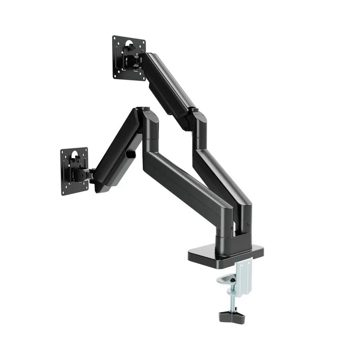 Gembird MA-DA2-06 Desk mounted adjustable double monitor arm 17’’-32’’ black - Monitors - Monitor