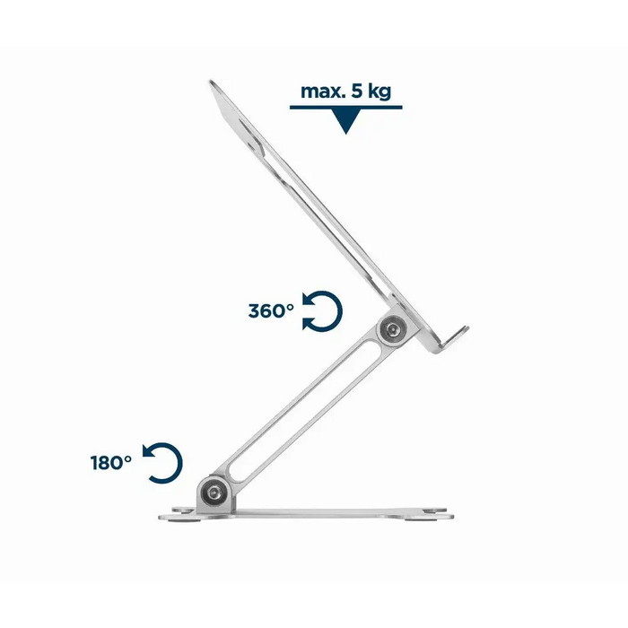 Gembird NBS-D1-03 laptop stand Silver 39.6 cm (15.6’’) - Stands for notebooksCHL-POD<<<CoolingCHL<<<ActionPL