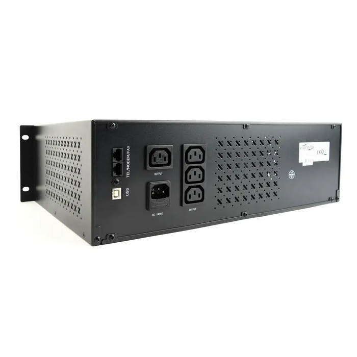 Gembird - Ups rack 19’’ 3.4u 1500va 4xiec 230v out iec14 in,rj11 usb lcd Line-Interactive 1.5 kVA 900 W 4 AC outlet(s)