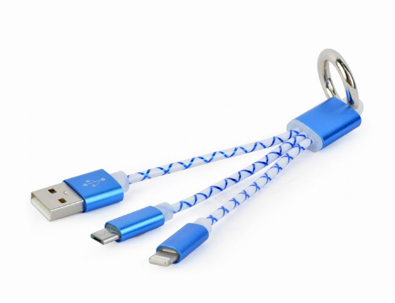 Gembird Keychain with USB charging cable CC-USB2-AM8PmB-01-MX