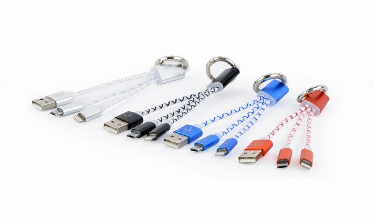 Gembird Keychain with USB charging cable CC-USB2-AM8PmB-01-MX