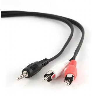Gembird 2.5m, 3.5mm/2xRCA, M/M audio cable Black, Red, White
