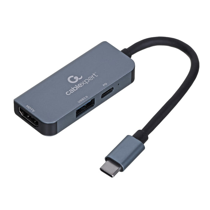 USB Hub GEMBIRD A-CM-COMBO3-02 Silver