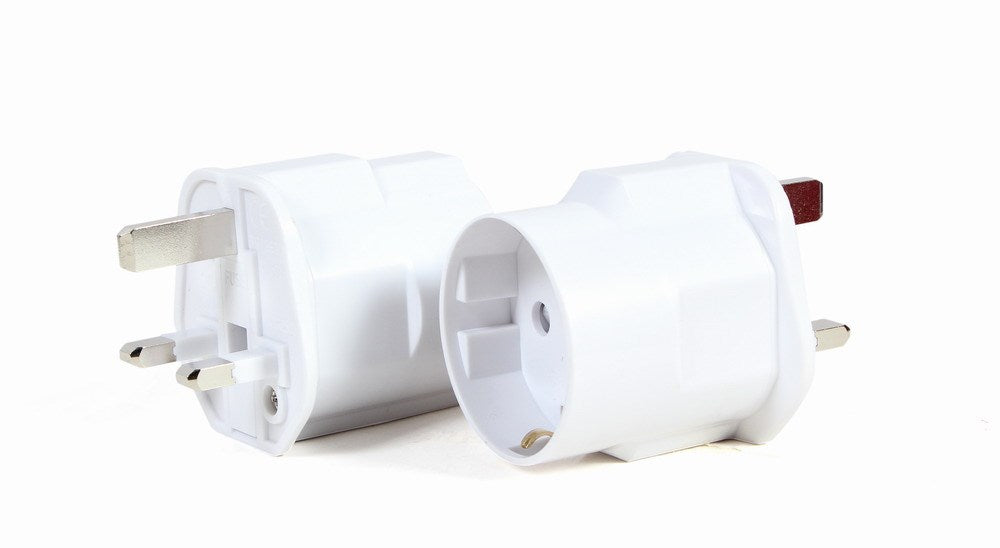 Gembird A-AC-EUFUKM-01 AC power adapter, EU Schuko socket to UK plug, 13 A